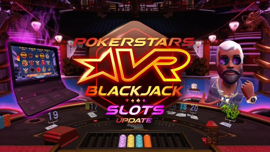 PokerStars VR Blackjack promotional banner showcasing blackjack.